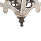 20 Inch 4 Light Wood Chandelier Classic Candelabra Style Vintage White By Casagear Home BM285176