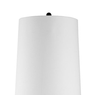 61 Inch Modern Floor Lamp Round Drum Shade Aluminum Frame White Black By Casagear Home BM285178