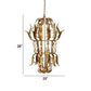 20 Inch Luxury Grade 3 Light Chandelier Acanthus Leaf Metal Gold Finish By Casagear Home BM285187