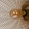 14 Inch Round Wall Mounted Lamp Iron Mesh and Hardware Gold Finished By Casagear Home BM285190