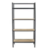 47 Inch Standing Bookshelf Modern 4 Tier Fir Wood Iron Black Brown By Casagear Home BM285196