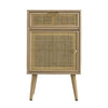 Keli 28 Inch Accent Cabinet 1 Drawer Pine Woven Rattan Design Natural By Casagear Home BM285208