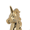 11 Inch Sitting Unicorn Figurine Ceramic Statuette in Gold Metallic Finish By Casagear Home BM285352