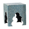 Lez 18 20 Inch Capiz Accent Table Stool Set of 2 Blue White Mosaic Look By Casagear Home BM285364