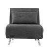 35 Inch Sofa Futon Bed Convertible Modern Velvet Lumbar Pillow Gray By Casagear Home BM285371