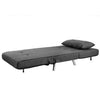 35 Inch Sofa Futon Bed Convertible Modern Velvet Lumbar Pillow Gray By Casagear Home BM285371