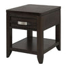 Joni 25 Inch Side End Table 1 Drawer and Shelf Espresso Brown Acacia Wood By Casagear Home BM285372