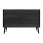 Dana 47 Inch TV Media Entertainment Center Pine Wood Rattan Doors Black By Casagear Home BM285375