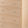 46 Inch Tall Dresser Chest Pine Wood 5 Drawers Textured Natural Brown By Casagear Home BM285403