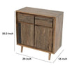 31 Inch Side Cabinet Console 2 Doors and Drawers Acacia Mango Wood Brown By Casagear Home BM285407