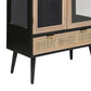 Dana 63 Inch Tall Cabinet 2 Glass Doors 1 Drawer Pine Wood Black By Casagear Home BM285410