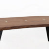 47 Inch Coffee Table Live Edge Acacia Wood with Iron Legs Brown Black By Casagear Home BM285413