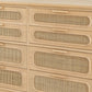 Dana 52 Inch Chest Cabinet Pine Wood and Woven Rattan 8 Drawers Natural By Casagear Home BM285426