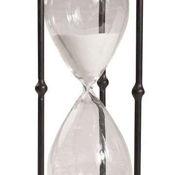 17 Inch Hourglass Accent Decor Striking and Stylish Black Metal Frame By Casagear Home BM285545