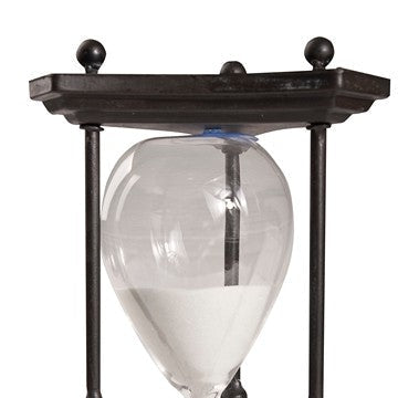 17 Inch Hourglass Accent Decor Striking and Stylish Black Metal Frame By Casagear Home BM285545