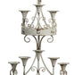 16 Inch Wall Mount Candle Holder Ornately Scrolled White Metal Finish By Casagear Home BM285548