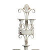 16 Inch Wall Mount Candle Holder Ornately Scrolled White Metal Finish By Casagear Home BM285548