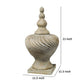 22 Inch Lidded Vase with Turned Finial Design and Swirl Pattern White By Casagear Home BM285565