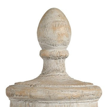 22 Inch Classical Accent Decor Statuette Turned Finial Design Off White By Casagear Home BM285582