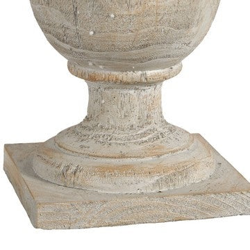 22 Inch Classical Accent Decor Statuette Turned Finial Design Off White By Casagear Home BM285582