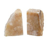 4 Inch Quartz Geode Bookend Naturally Textured Shape Brown and Beige By Casagear Home BM285586