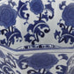 11 Inch Decorative Bowl with Floral Pattern on Blue and White Porcelain By Casagear Home BM285587