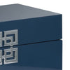 Neo 14 11 Inch Set of 2 Decorative Boxes Geometric Metal Accents Blue By Casagear Home BM285590