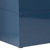 Neo 14 11 Inch Set of 2 Decorative Boxes Geometric Metal Accents Blue By Casagear Home BM285590