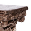 10 Inch Column Pedestal Classic Carved Floral Scrollwork Antique Gold By Casagear Home BM285591