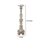 28 Inch Metal Candle Holder Classical Turned Pedestal Distressed White By Casagear Home BM285595