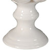 10 Inch Artichoke Accent Decor Standing Turned Pedestal White Ceramic By Casagear Home BM285599