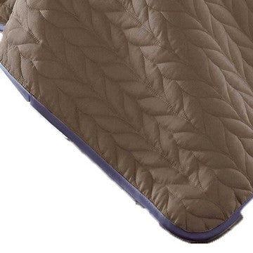 Eva 3 Piece Queen Microfiber Reversible Coverlet Set Quilted Blue Brown By Casagear Home BM285605