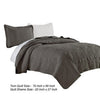 Ada 2 Piece Microfiber Twin Size Quilt Set Mandala Embroidery Dark Gray By Casagear Home BM285613