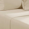 Ivy 4 Piece Full Size Cotton Ultra Soft Bed Sheet Set Prewashed Cream By Casagear Home BM285632