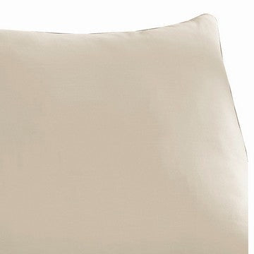 Ivy 4 Piece Queen Size Cotton Ultra Soft Bed Sheet Set Prewashed Cream By Casagear Home BM285637