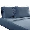 Ivy 4 Piece Queen Size Cotton Ultra Soft Sheet Set, Prewashed, Dark Blue By Casagear Home