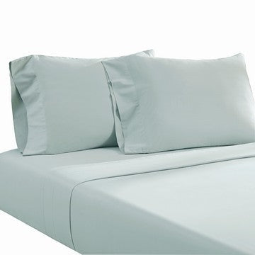 Ivy 4 Piece King Size Cotton Ultra Soft Sheet Set, Prewashed, Light Blue By Casagear Home