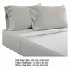 Ivy 4 Piece California King Size Cotton Sheet Set Prewashed Light Gray By Casagear Home BM285651