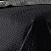 Eva 3 Piece King Microfiber Reversible Coverlet Set Quilted Gray Black By Casagear Home BM285656