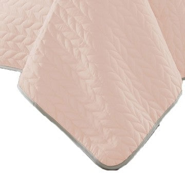 Eva 3 Piece King Microfiber Reversible Coverlet Set Quilted Gray Pink By Casagear Home BM285658