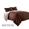 Eva 3 Piece King Microfiber Reversible Coverlet Set Quilted Brown Ivory By Casagear Home BM285660