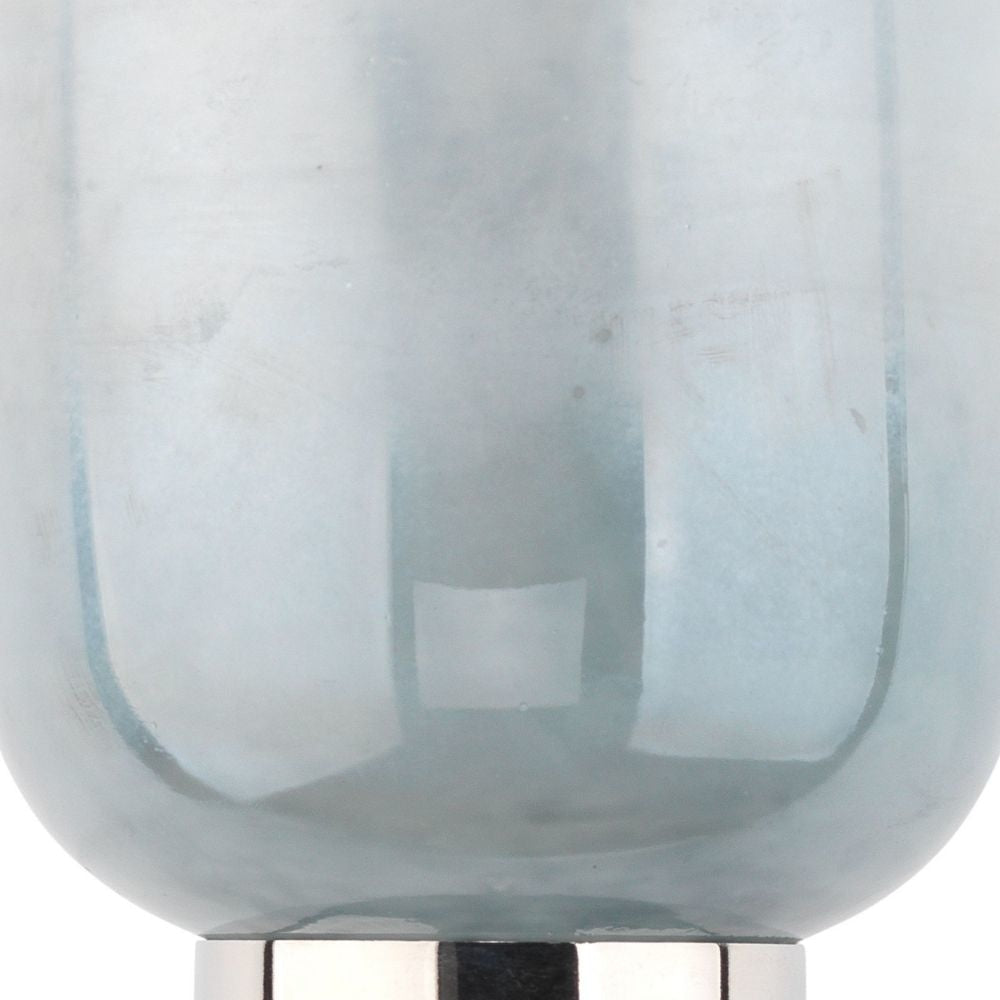 Abi 18 Inch Wall Sconce Hand Blown Glass in Smooth Metallic Gray 40W By Casagear Home BM285702