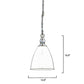 Lucy 11 Inch Pendant Chandelier Lacquer Steel Smooth Dome Shade White By Casagear Home BM285711