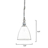 Lucy 11 Inch Pendant Chandelier Lacquer Steel Smooth Dome Shade White By Casagear Home BM285711