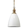 Lucy 11 Inch Pendant Chandelier, Lacquer Steel, Smooth Dome Shade, White By Casagear Home