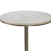 22 Inch Accent Side Table Round Marble Top Curved Metal Tripod Base Gray By Casagear Home BM285723