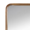 Roe 32 Inch Wall Mirror Brown Curved Pine Wood Frame Minimalistic By Casagear Home BM285894