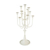 30 Inch Classic 11 Light Candelabra Curved Arms White Iron Frame By Casagear Home BM285915