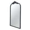 Kea 36 Inch Wall Mirror Black Curved Metal Frame Baroque Accent Design By Casagear Home BM285941