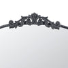 Kea 36 Inch Wall Mirror Black Curved Metal Frame Baroque Accent Design By Casagear Home BM285941